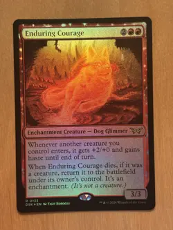 Magic the Gathering MTG Enduring Courage Foil Duskmourn House of Horror NM - Image 1