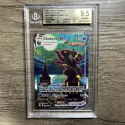 POKEMON BECKETT BGS 9.5 UMBREON VMAX Alternate ALT ART 215/203 EVOLVING SKIES - Image 1