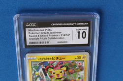 2022 POKEMON JAPANESE MISCHIEVOUS PICHU SWORD & SHIELD PROMO GRADED 10 - Image 2