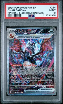 2024 POKEMON PAF EN-PALDEAN FATES SPECIAL ILLUSTRATION RARE CHARIZARD EX PSA 9 - Image 1