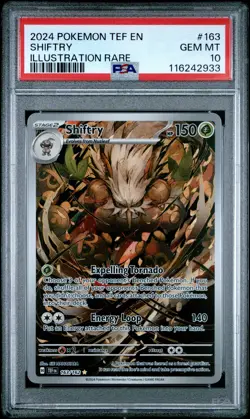 2024 POKEMON TEF EN-TEMPORAL FORCES ILLUSTRATION RARE #163 SHIFTRY PSA 10 - Image 1