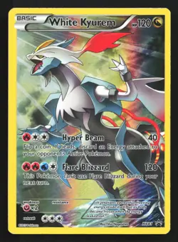 Pokemon White Kyurem XY81 XY Full Art Holo Black Star Promo MP - Image 1