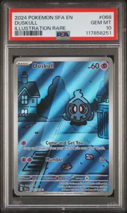 2024 POKEMON SFA EN-SHROUDED FABLE ILLUSTRATION RARE #068 DUSKULL PSA 10 - Image 1