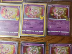 Pokemon Celebrations 25th Anniversary Pink Mew Holos Lot. 7 English. 10 Japanese - Image 4