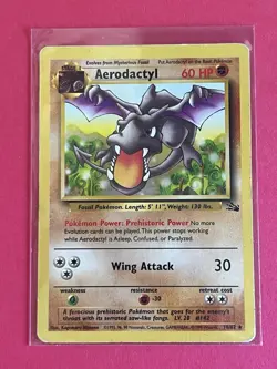 1999 Pokemon Fossil Aerodactyl 1st Edition #16/62 Non-Holo Rare HP - Image 1