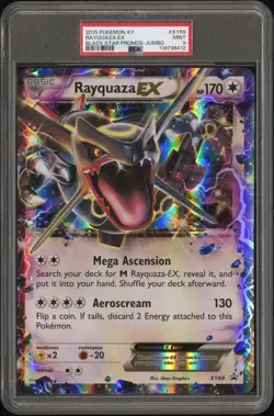 2015 POKEMON XY BLACK STAR PROMOS TAG #XY69 RAYQUAZA EX PSA 9 - Image 1