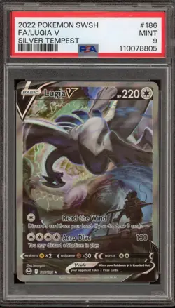 Pokemon Lugia V Silver Tempest Full Alt Art #186 PSA 9 Mint - Image 1