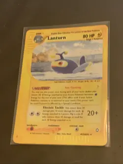 Pokemon TCG Lanturn H15/H32 Holographic Aquapolis, Lightly Played - Image 2