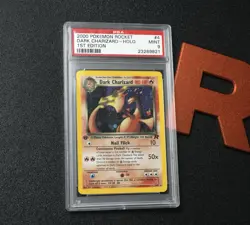 2000 Pokemon Rocket Dark Charizard Holo 1st Edition Mint PSA 9 - Swirl - - Image 1