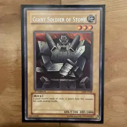 YuGiOh Giant Soldier Of Stone LOB-A068 1st Edition Rare Australia Release Konami - Image 1