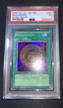 Megamorph PSA 7 1st Edition MRL-061 Ultra Rare 2002 Yugioh - Image 1