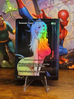 Demonic Tutor Borderless Foil Playtest Card For MTG EDH Japan Showcase - Image 2