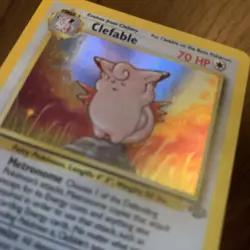 Pokemon TCG Clefable Jungle Card 1/64 Holo First Edition Rare Light Play - Image 3