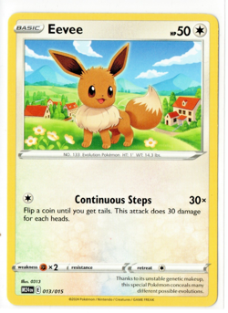 Pokemon TCG Eevee 13/15 2025 McDonald Happy Meal Dragon Discovery Base Card - NM - Image 1