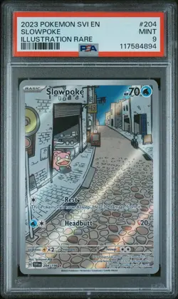 Pokemon card Slowpoke 204/198 SVI EN Scarlet & Violet 2023 English PSA 9 MINT - Image 2