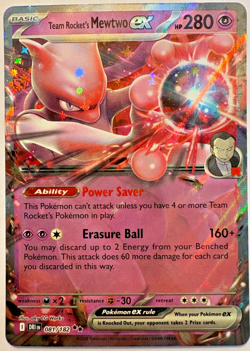 TEAM ROCKET'S MEWTWO EX Destined Rivals 81/182 Pokemon Card Double Rare Holo NM - Image 1