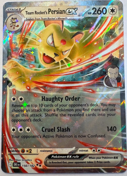 Team Rocket's Persian ex Destined Rivals 150/182 Double Rare Pokemon Card Holo - Image 1