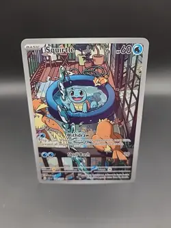 Pokemon Squirtle TCG Stellar Crown Illustration Rare Card 148/142 - Image 1