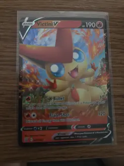 Victini v 021/163SWSH05: Battle Styles Holo Pokemon Card TCG - Image 1