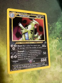 Pokemon TCG Tyranitar Neo Discovery Holo Card 12/75 Rare - Near Mint Ungraded - Image 1