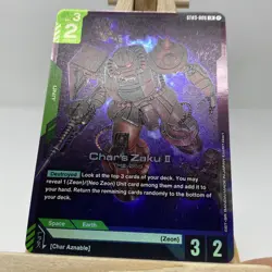 Char’s Zaku II ST03-006 Holo Alt Art gundam card game - Image 2