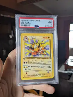 PSA 9 1st Edition Jolteon Rare 20/64 Jungle - Pokemon Card 1999 WOTC Eeveelution - Image 1