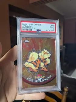 PSA 9 Arcanine #59 2000 Topps Chrome Pokemon Card TV Animation Edition 2000 - Image 1