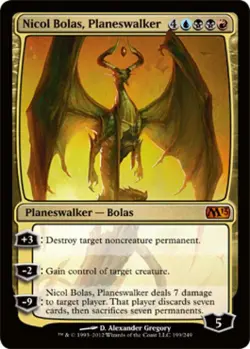 MTG English Nicol Bolas, Planeswalker NM Normal Magic 2013 Core Set - Image 1