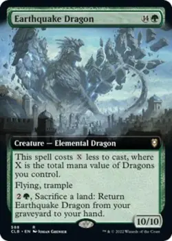 MTG English Earthquake Dragon (Extended Art) NM Normal - Image 1