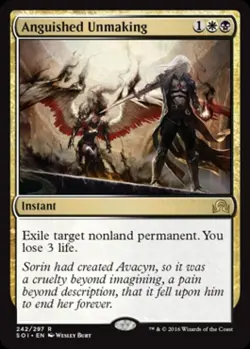 MTG English Anguished Unmaking NM Foil Shadows Over Innistrad - Image 1