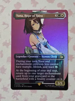 Yuna, Hope of Spira Borderless Foil 0404 MTG Final Fantasy Mythic NM - Image 1
