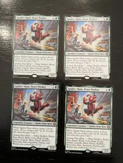 Spider-Ham, Peter Porker X4X NM/M Marvel’s Spider-Man SPM Magic Gathering MTG - Image 1