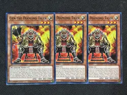 3x YuGiOh! - Gen the Diamond Tiger AGOV-EN082 Common 1st Edition Near Mint - Image 1