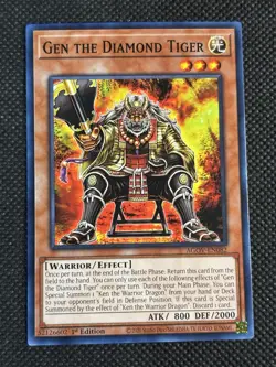 3x YuGiOh! - Gen the Diamond Tiger AGOV-EN082 Common 1st Edition Near Mint - Image 2