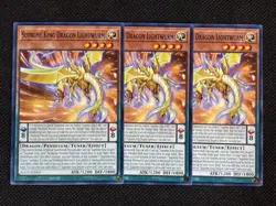 3x YuGiOh! Supreme King Dragon Lightwurm AGOV-EN002 Common 1st Edition Near Mint - Image 1