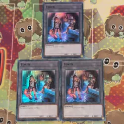 3 x Yugioh Token Aussa & Hiita SDCH-ENT03 Super Rare Foil Mint Playset - Image 1
