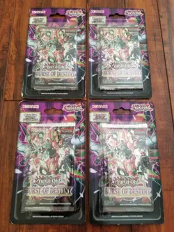 Lot of 4 - Yugioh Burst of Destiny 1st Edition English Blister Pack - Brand NEW - Image 1