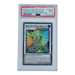 2018 Yugioh 1st Ed. Ancient Fairy Dragon Legendary Collection Kaiba Mega PSA 9 - Image 1