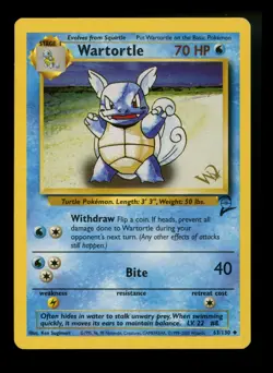 Wartortle 63/130 W STAMPED WOTC Promo 2000 Pokemon Card TCG - Image 1