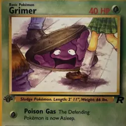 Pokemon 1st Edition Rocket Grimer BANNED UP SKIRT card 57/82 - Image 1