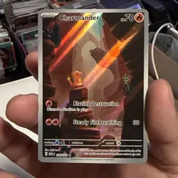 Pokemon TCG Charmander Scarlet Violet-151 Holo Illustration Rare Card 168/165 - Image 1