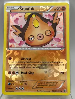 Stunfisk RC12/RC25 Reverse Holo Pokemon Card 2013 Legendary Treasures LP/MP - Image 2
