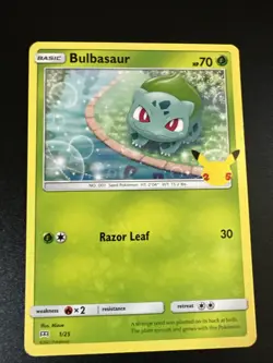 POKEMON TCG: BULBASAUR 1/25 NON HOLO MCDONALDS 25TH ANNIVERSARY CARD - Image 1