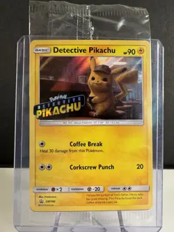2019 Pokemon Detective Pikachu SM190 Stamped Holo Sealed Promo Card - Image 1
