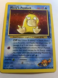 Pokemon TCG Misty's Psyduck Gym Challenge Common Card 90/132 MP - Image 1