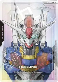 Gundam Card Game Gundam Aerial Foil Resource R-009 C+ English TCG CCG - Image 1
