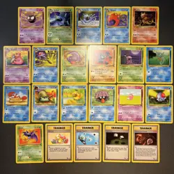 Pokemon TCG Lot 22 Cards Base Set FOSSIL 1999 No Duplicates - Image 1