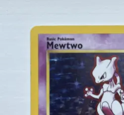 Pokemon TCG Base Set MEWTWO 10/102 Unlimited Holo Rare Card Vintage WOTC 1999 - Image 4