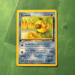 1st Edition Psyduck 65/82 Team Rocket Pokemon Card Near Mint NM WOTC - Image 1