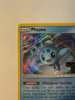 Phione SM220 Prerelease Promo SM Cosmic Eclipse Holo Rare Stamped Pokemon Card - Image 2